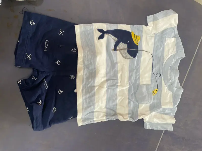 Conjunto infantil con diseño de ballena