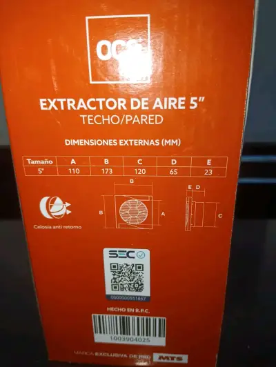 Extractor de aire Oca APC12-C4 blanco - miniatura 5