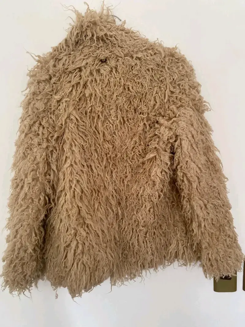 Abrigo de piel sintética Umbrale beige - 2