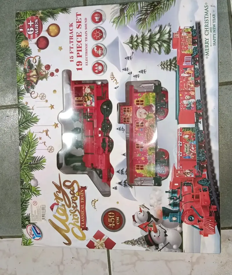Tren navideño clásico con sonido 19 piezas