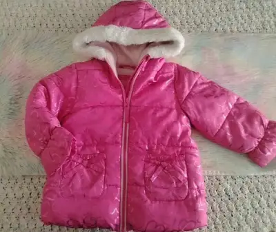 Chaqueta de invierno rosada para niña - miniatura 1