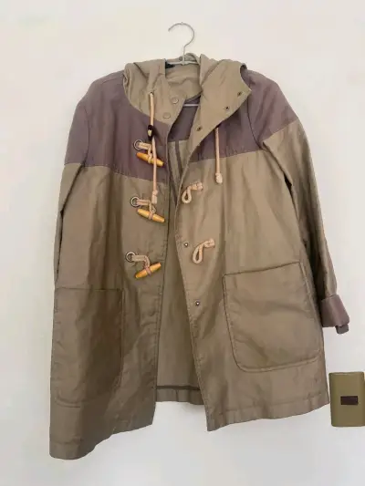 Abrigo impermeable con capucha beige TOP SHOP - miniatura 1