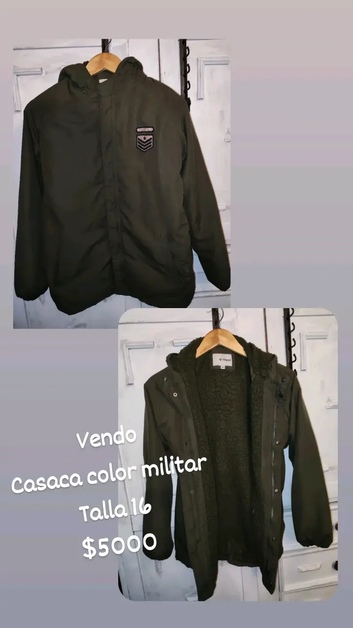 Casaca militar con capucha talla 16
