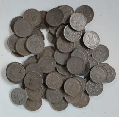 Lote de monedas antiguas chilenas de 20 centavos - miniatura 2