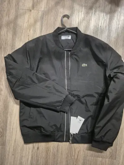 Chaqueta bomber negra Lacoste - miniatura 1