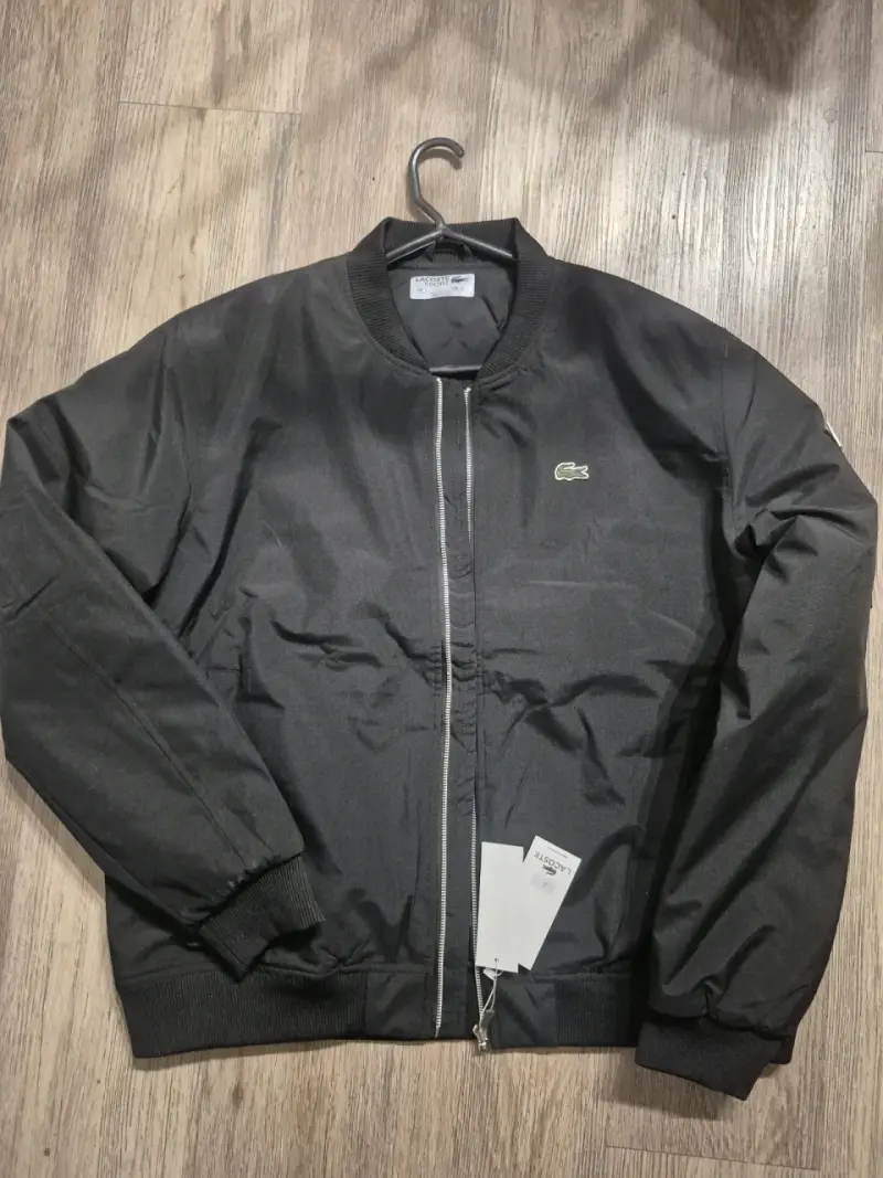 Chaqueta bomber negra Lacoste - 2
