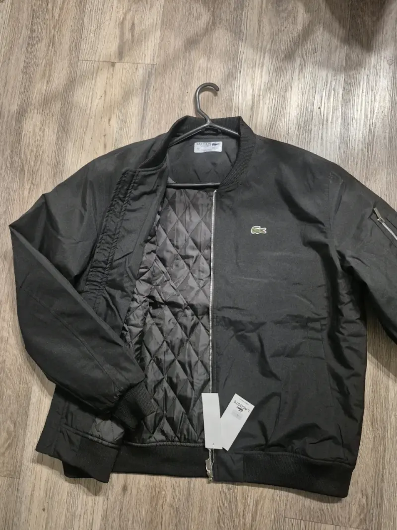 Chaqueta bomber negra Lacoste - 3