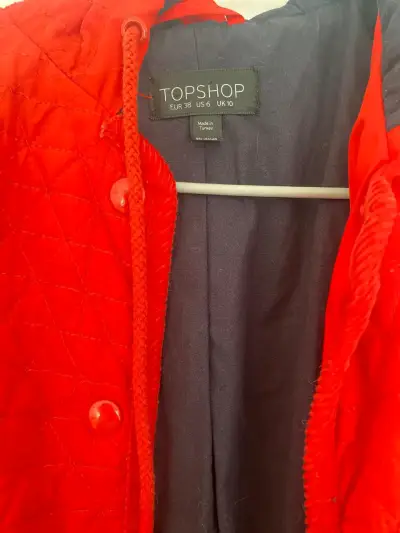 Chaqueta acolchada roja Topshop - miniatura 2