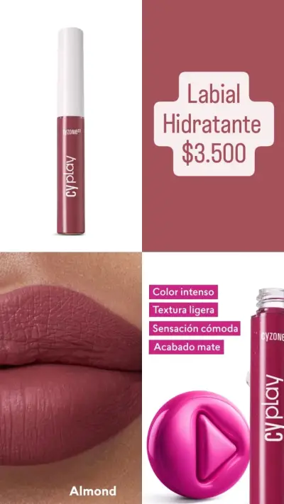 Tinta labial hidratante Cyzone Caramel Latte - miniatura 2