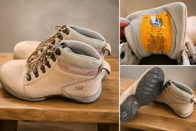 Botas Caterpillar beige de cuero unisex - miniatura 1