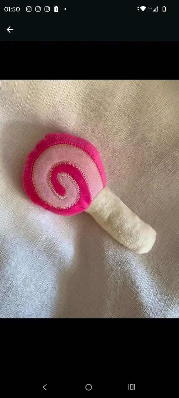 Cojín de peluche en forma de donut rosado - 5