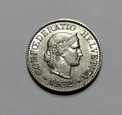 Moneda suiza de nickel 1932 - miniatura 1
