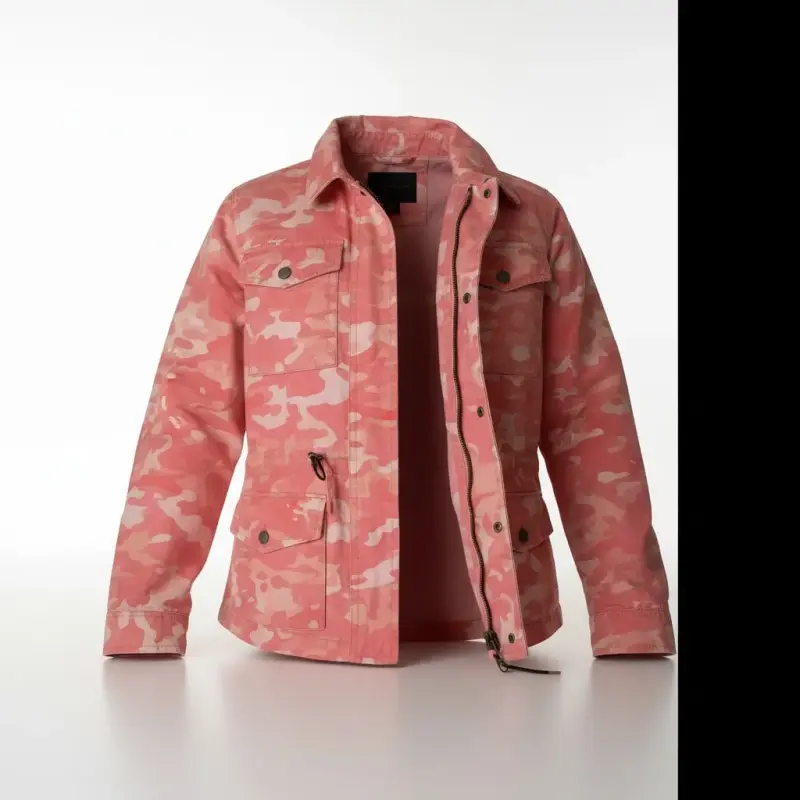 Chaqueta camuflaje rosa para mujer - 3