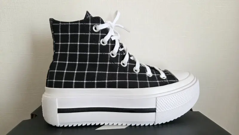 Zapatillas Converse Chuck Taylor negras a cuadros - 2