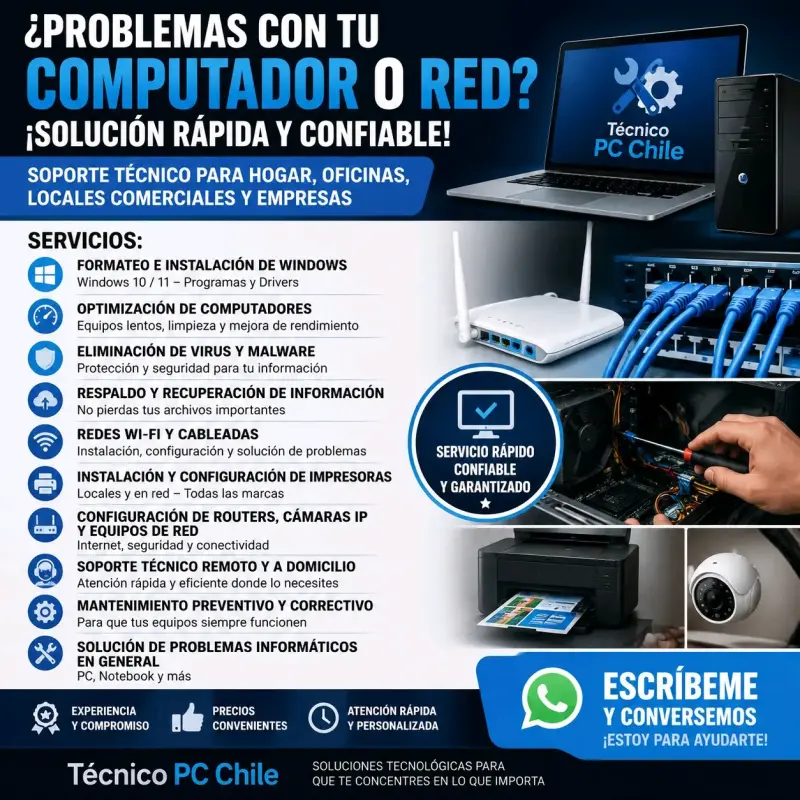 ¿PROBLEMAS CON TU COMPUTADOR O RED? ¡SOLUCIÓN RÁPI