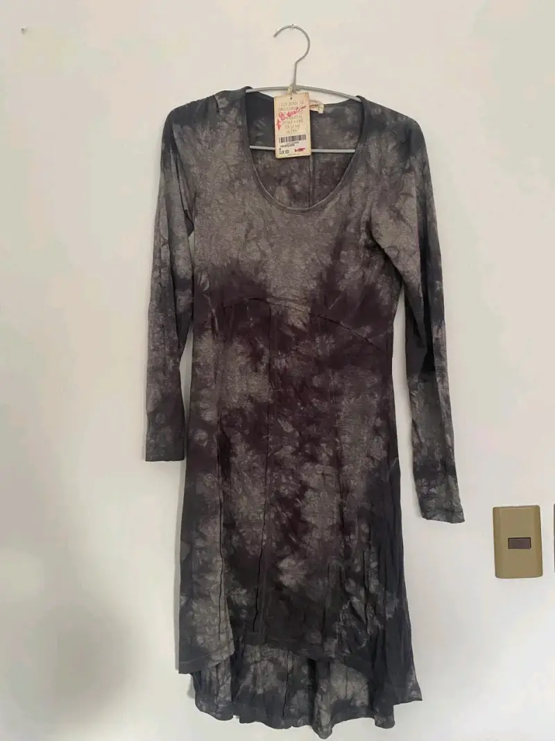 Vestido tie-dye manga larga Umbrale