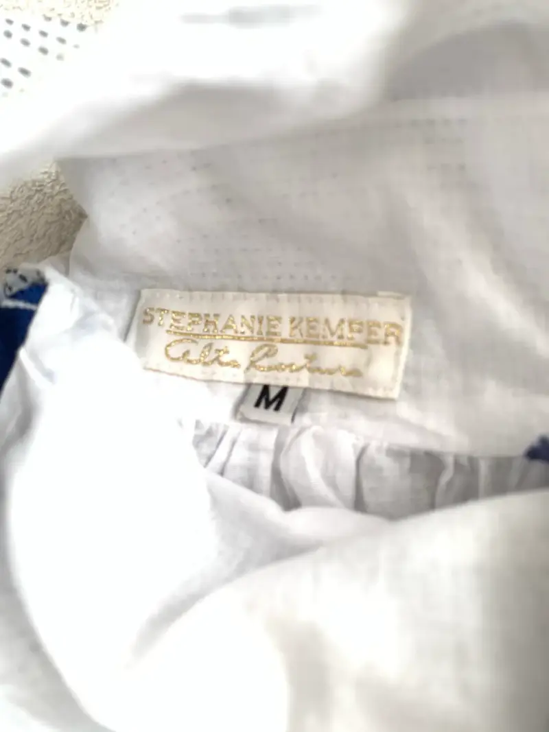 Vestido infantil con lazo azul alta costura - 4