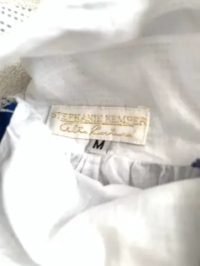 Vestido infantil con lazo azul alta costura - miniatura 4