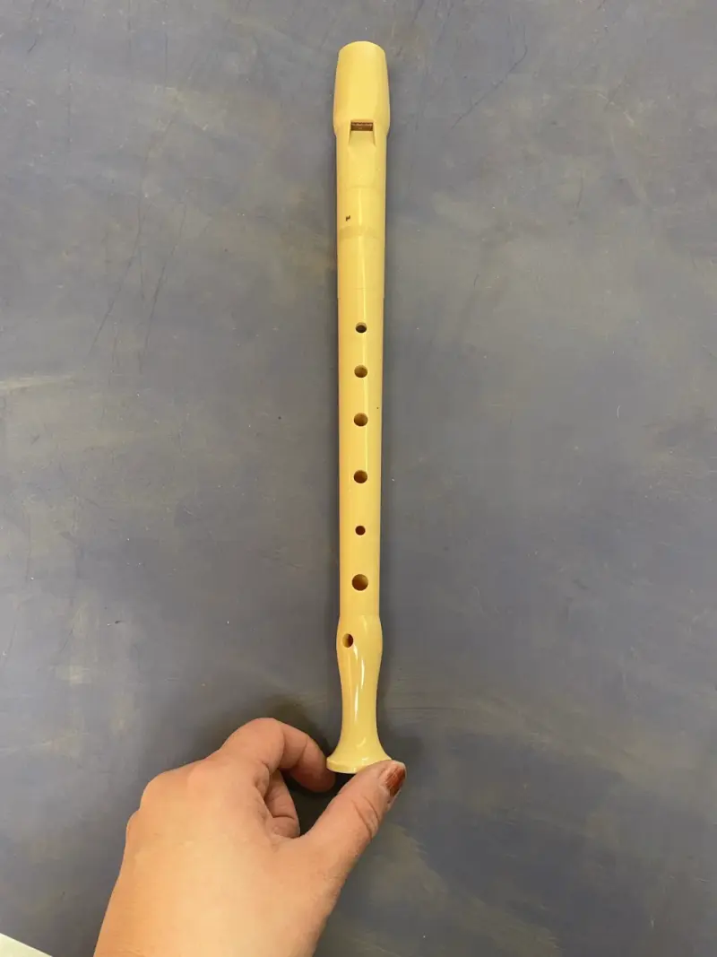 Flauta dulce soprano de plástico beige - 1