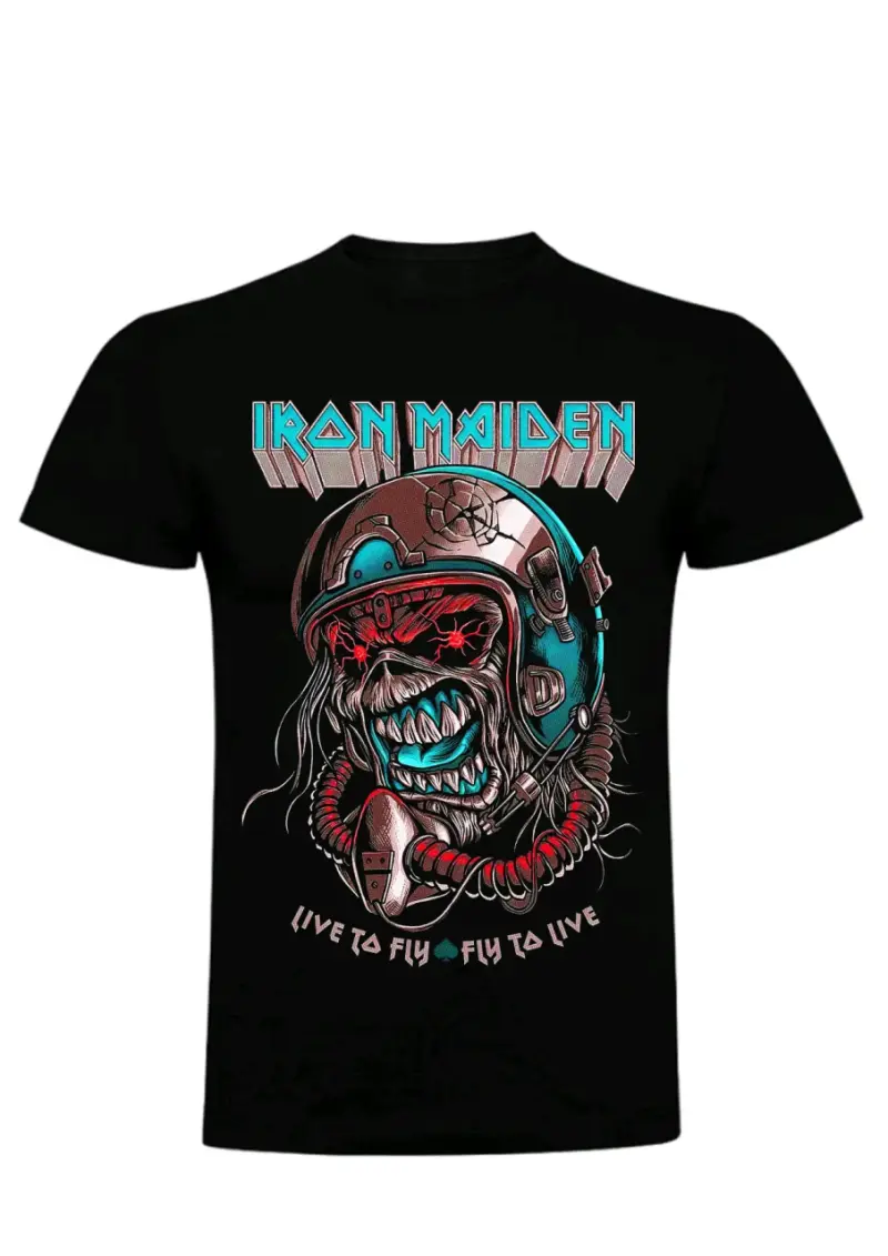 Polera Iron Maiden estampado negro - 2