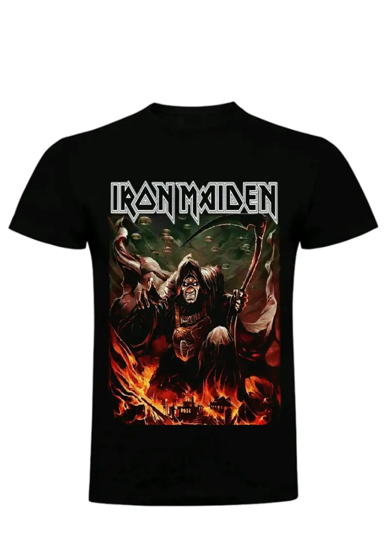 Polera Iron Maiden estampado negro - 3
