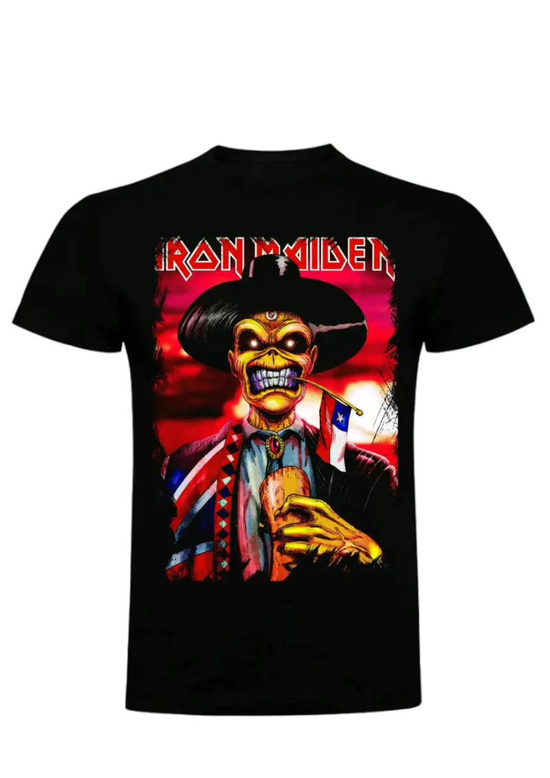 Polera Iron Maiden estampado negro - 5