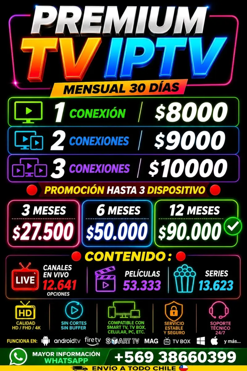 Servicio IPTV Premium 1 mes - 1