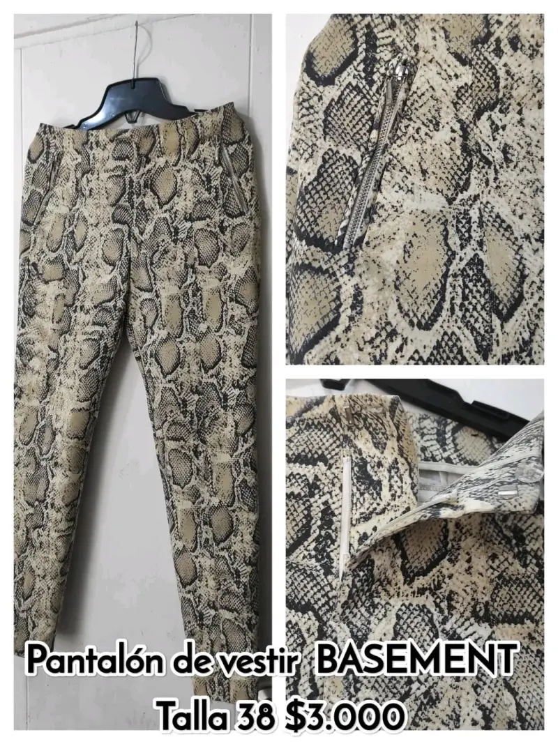 Pantalón de vestir estampado serpiente Basement