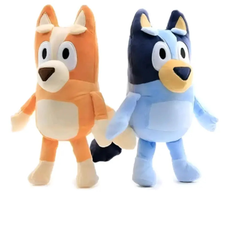 Peluches de personajes animados Bluey y Bingo