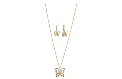 Set de joyería mariposa dorada - miniatura 1