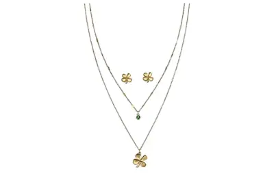 Set de joyería mariposa dorada - miniatura 2