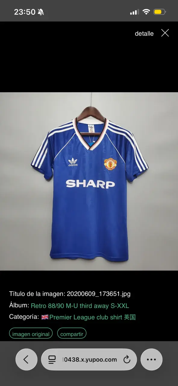 Camiseta retro Manchester United azul Adidas