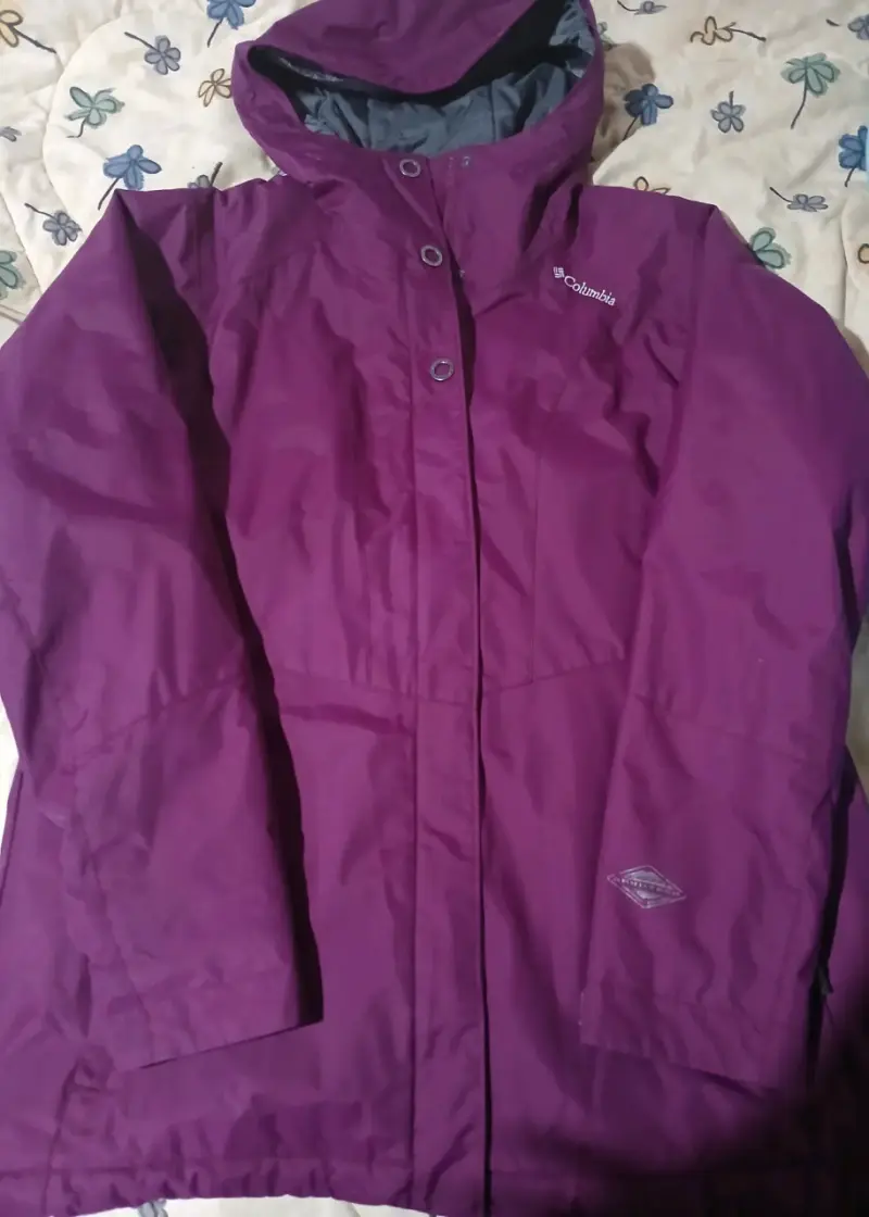 Chaqueta impermeable Columbia morada para mujer - 1
