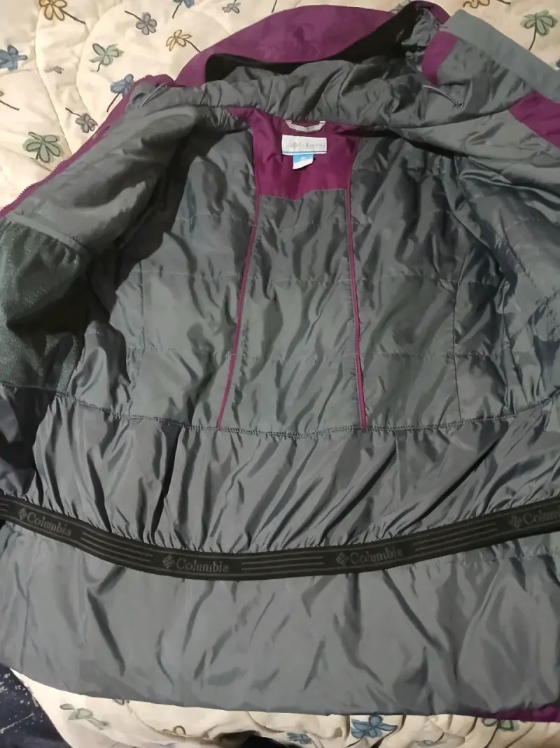 Chaqueta impermeable Columbia morada para mujer - 3
