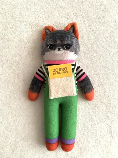 Peluche fauna nativa Zorro de Darwin colorido - miniatura 1