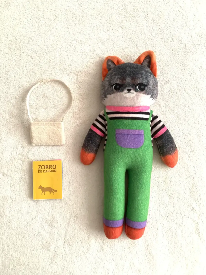 Peluche fauna nativa Zorro de Darwin colorido - 2