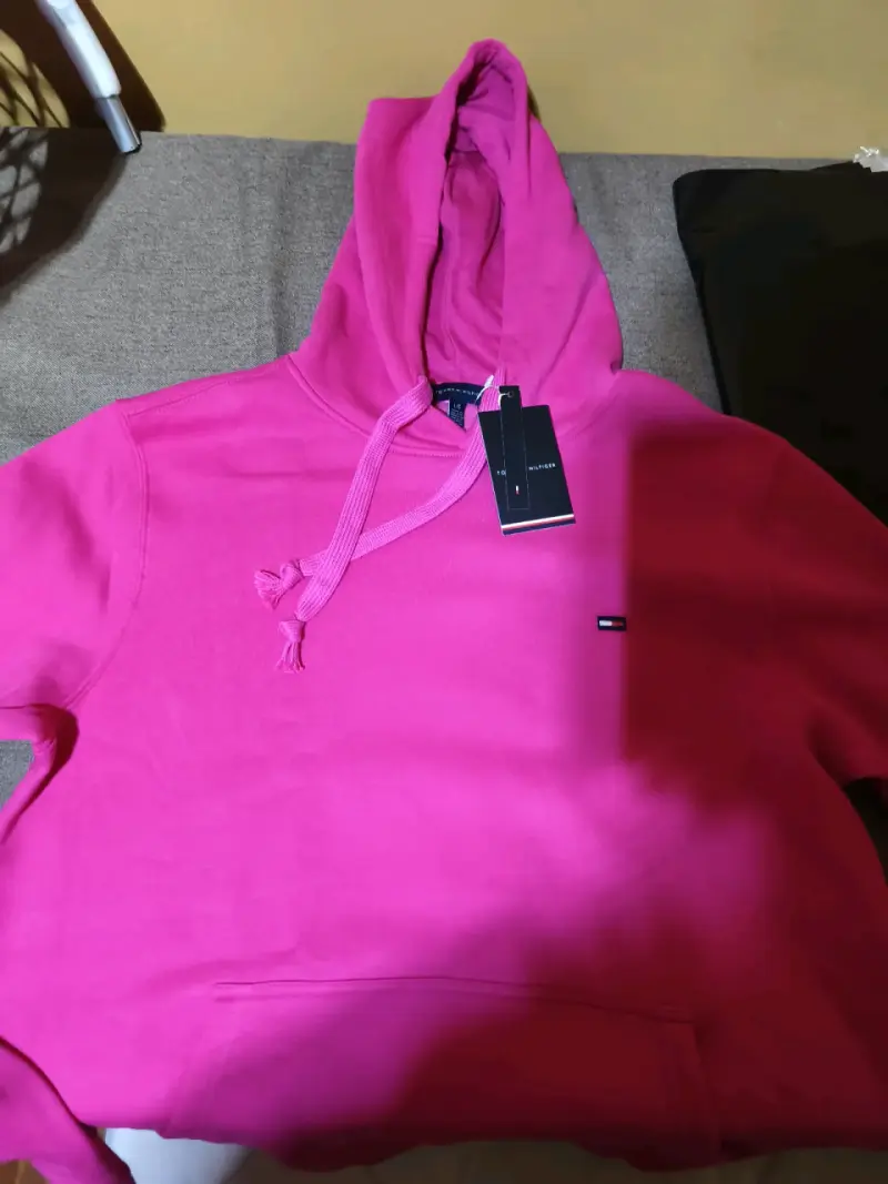 Polerón con capucha Tommy Hilfiger fucsia