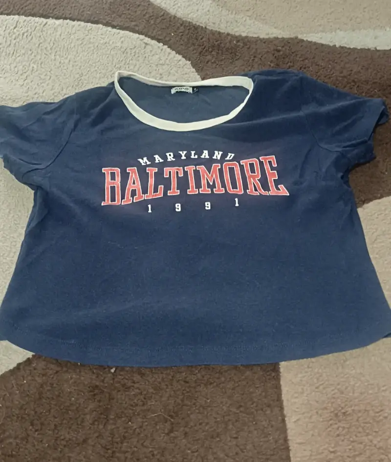Polera azul Baltimore 1991 para mujer