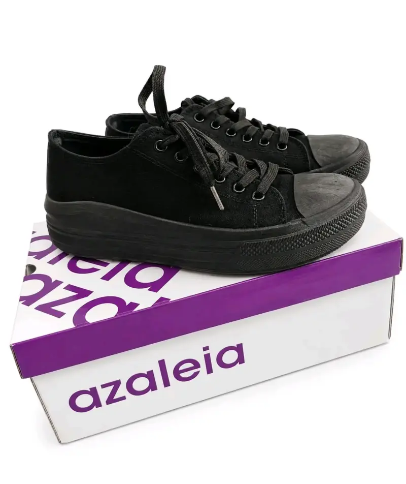 Zapatillas negras Azaleia de lona