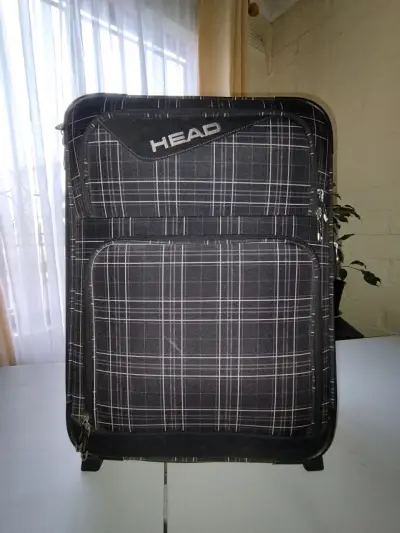 Maleta Head negra con diseño a cuadros - miniatura 1