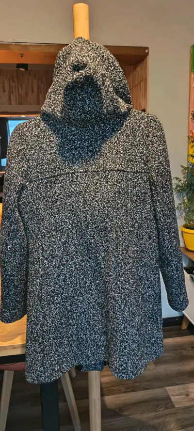 Abrigo Umbrale negro/gris con capucha - miniatura 2
