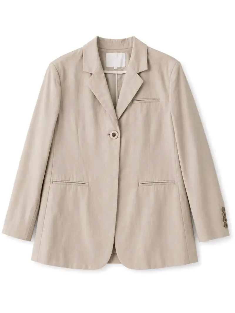 Blazer beige elegante para mujer