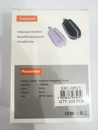 Mini Cargador Portátil Llavero de Emergencia - miniatura 2