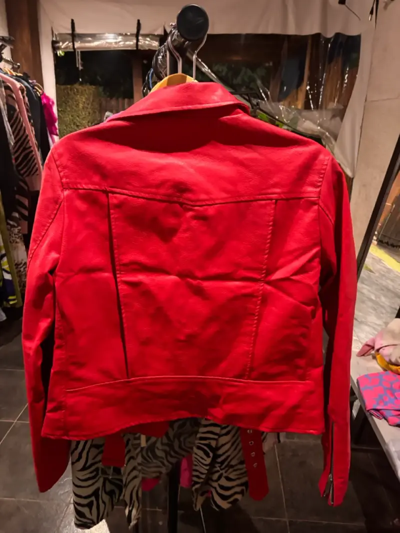 Chaqueta de cuero roja Américanino - 2
