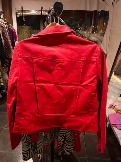 Chaqueta de cuero roja Américanino - miniatura 2