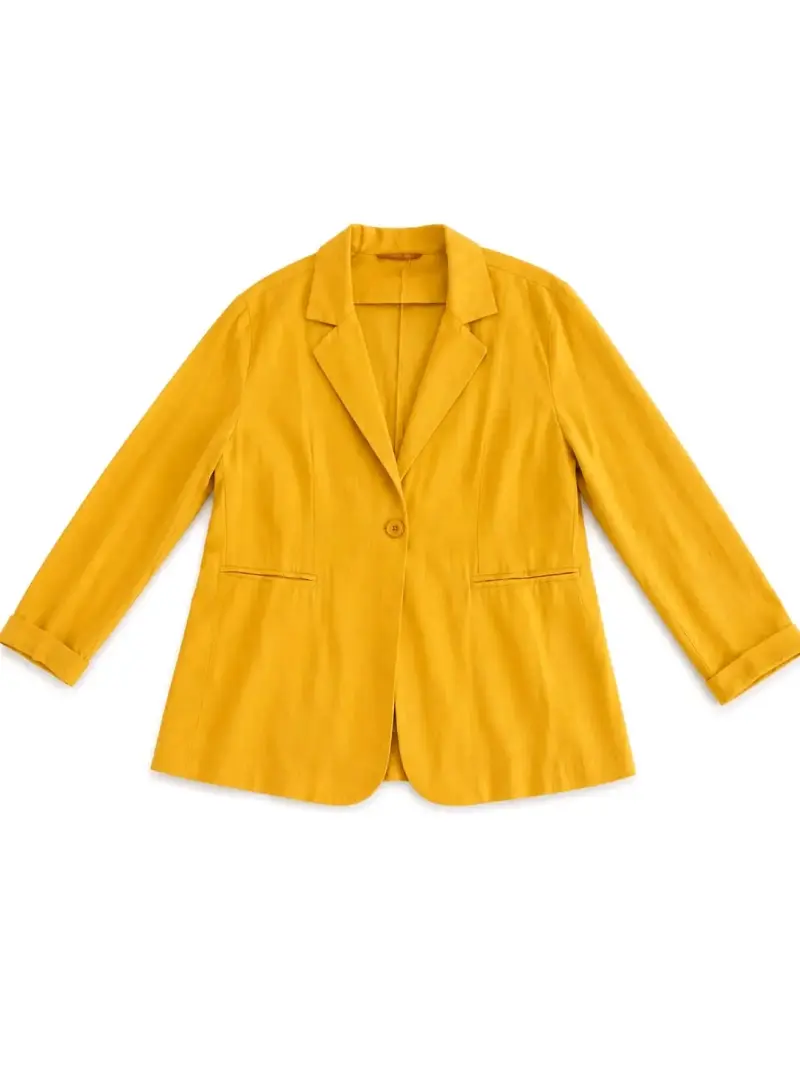 Blazer amarillo mostaza para mujer