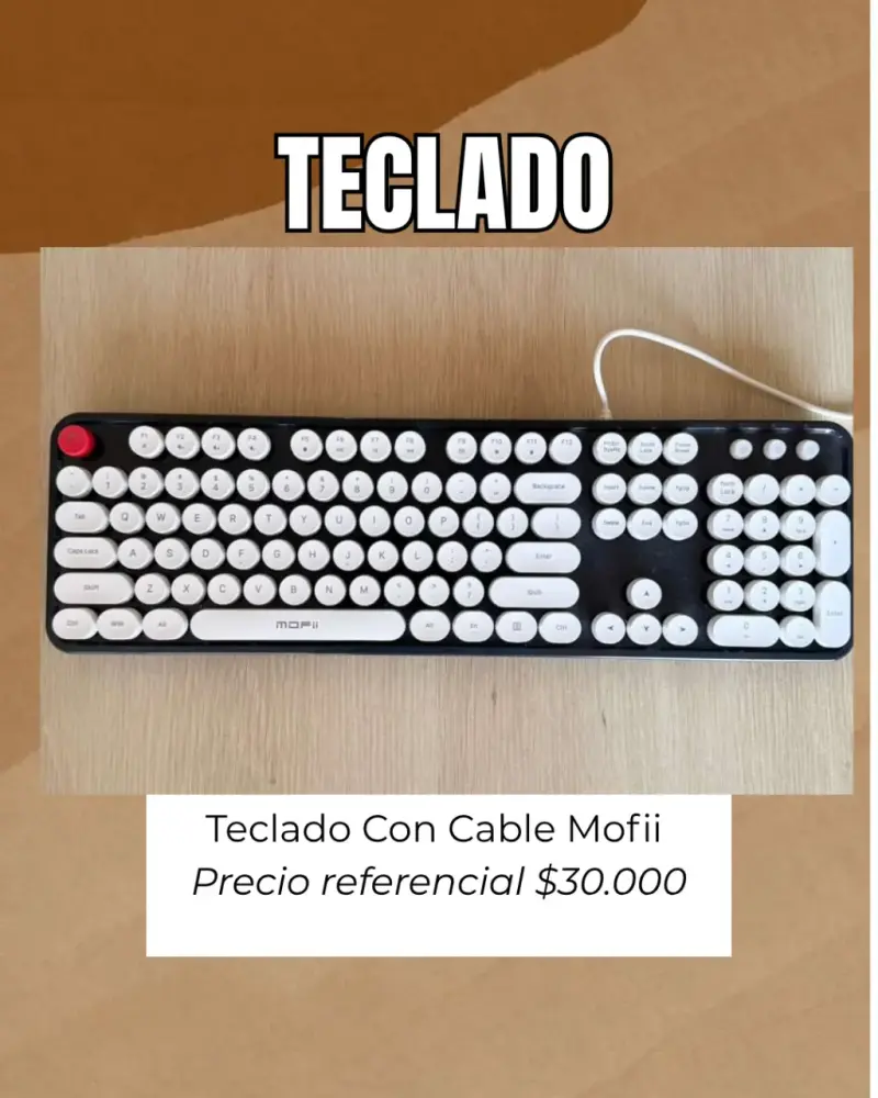 Teclado con cable Mofii retro