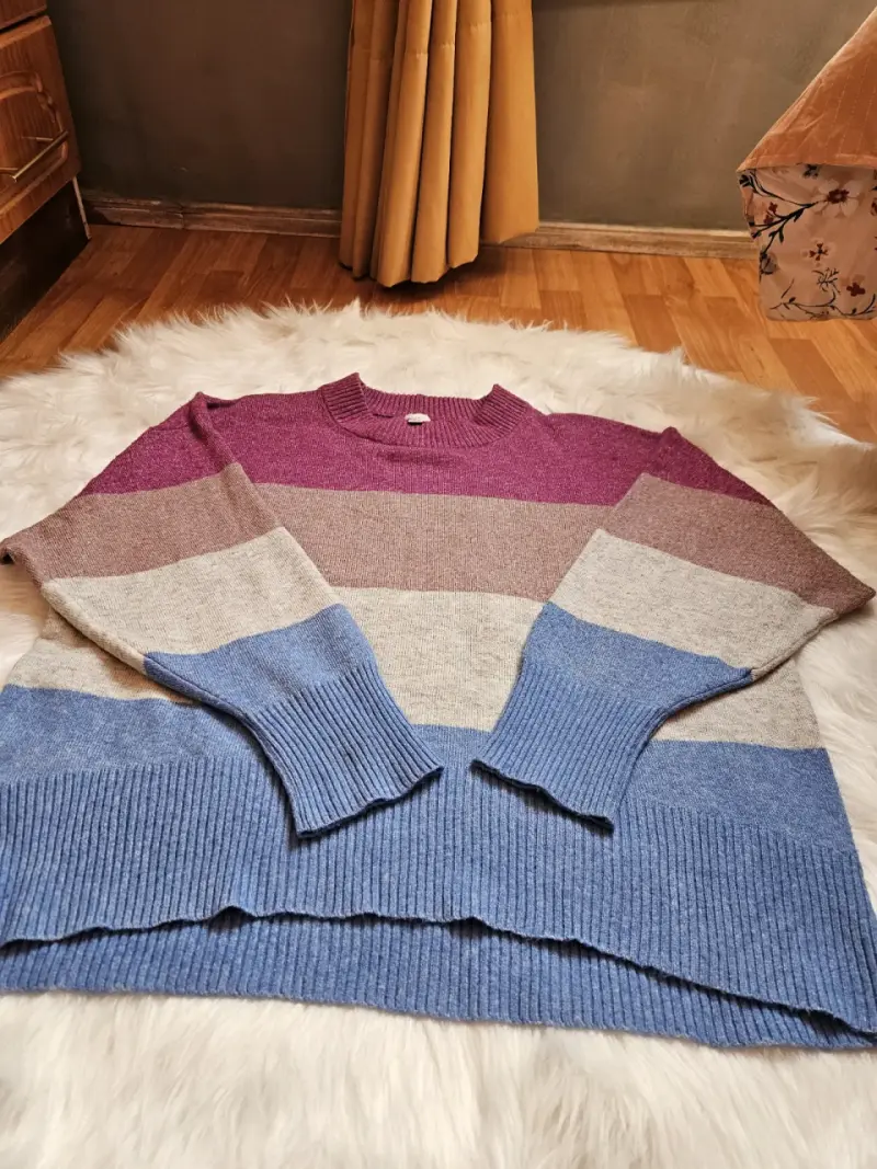 Suéter de rayas multicolor para mujer - 3