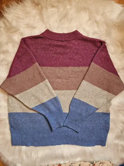 Suéter de rayas multicolor para mujer - miniatura 4
