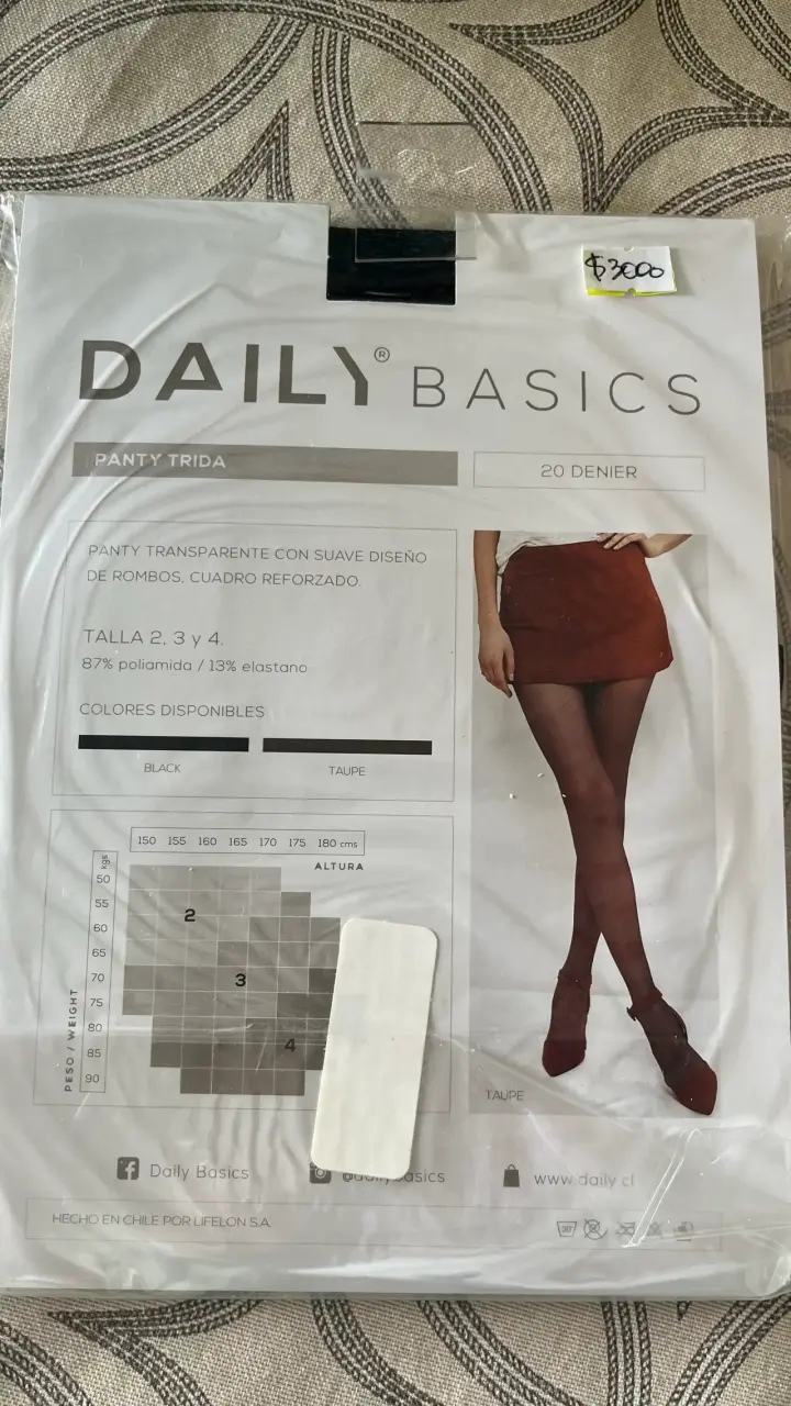 Panty Daily Basics Trida negro 20 denier - 2